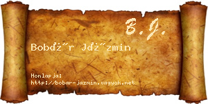 Bobár Jázmin névjegykártya